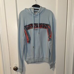 Lanvin Blue Hoodie with Embroidered Design